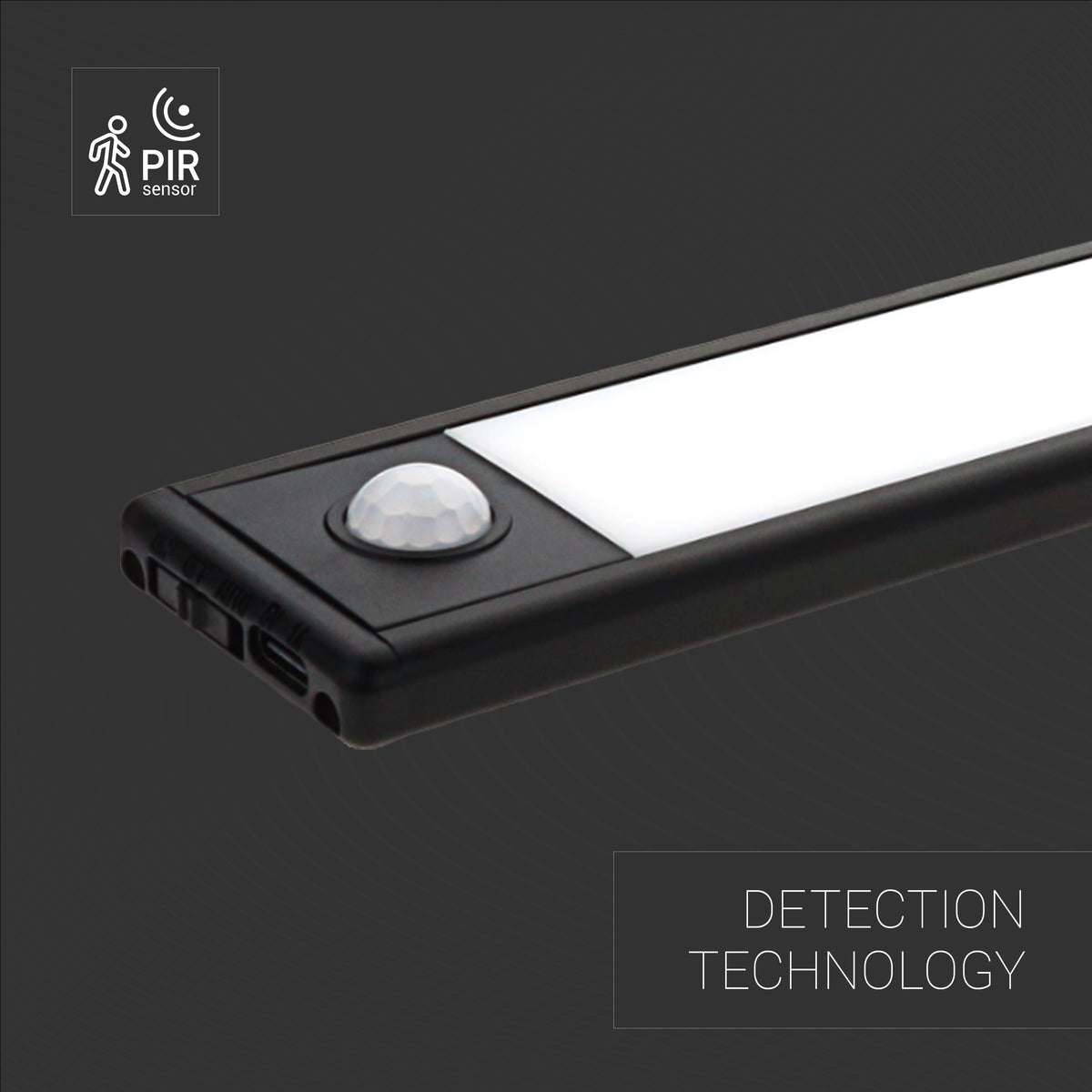 LED Cabinet Light Slim Fit Black Body PIR Sensor - image 3