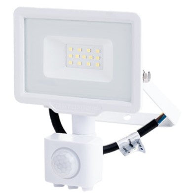 LED SMD Floodlight White City Line With PIR Sensor
