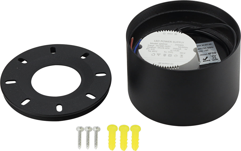 LED Downlight Surface Mount 10W Black 4000K BRIDGELUX-CHIP - image 4