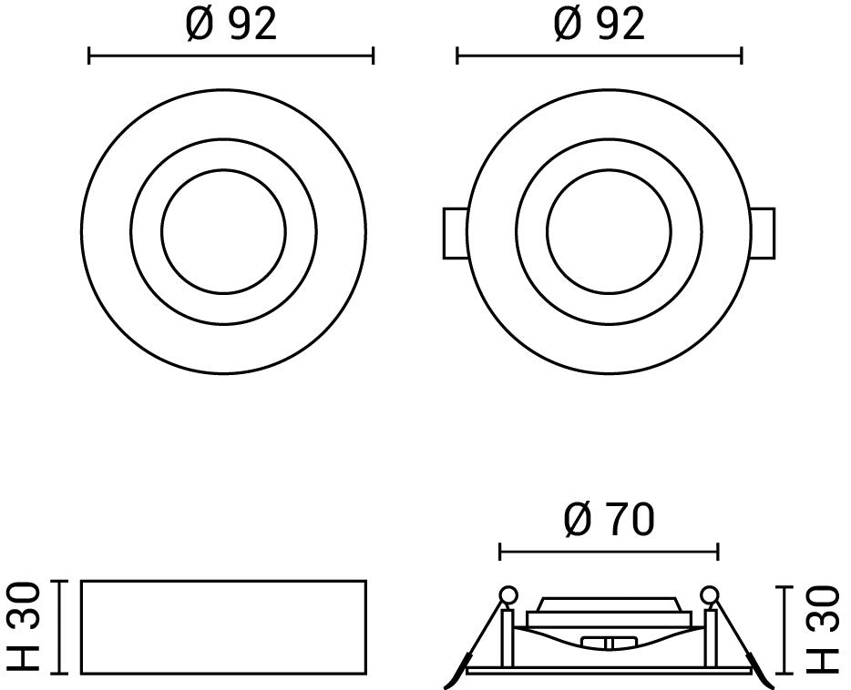 LED Downlight Surface/Built-In 5W CCT-SELECTABLE White - image 3