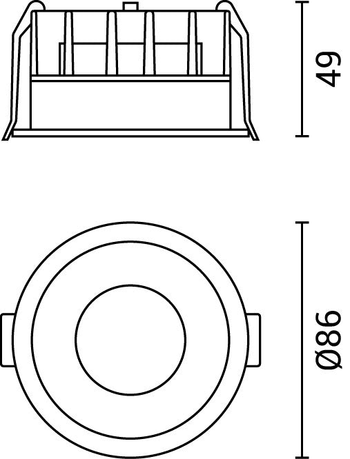 LED COB Downlight 10W CCT ROUND WHITE - BRIDGELUX - image 3