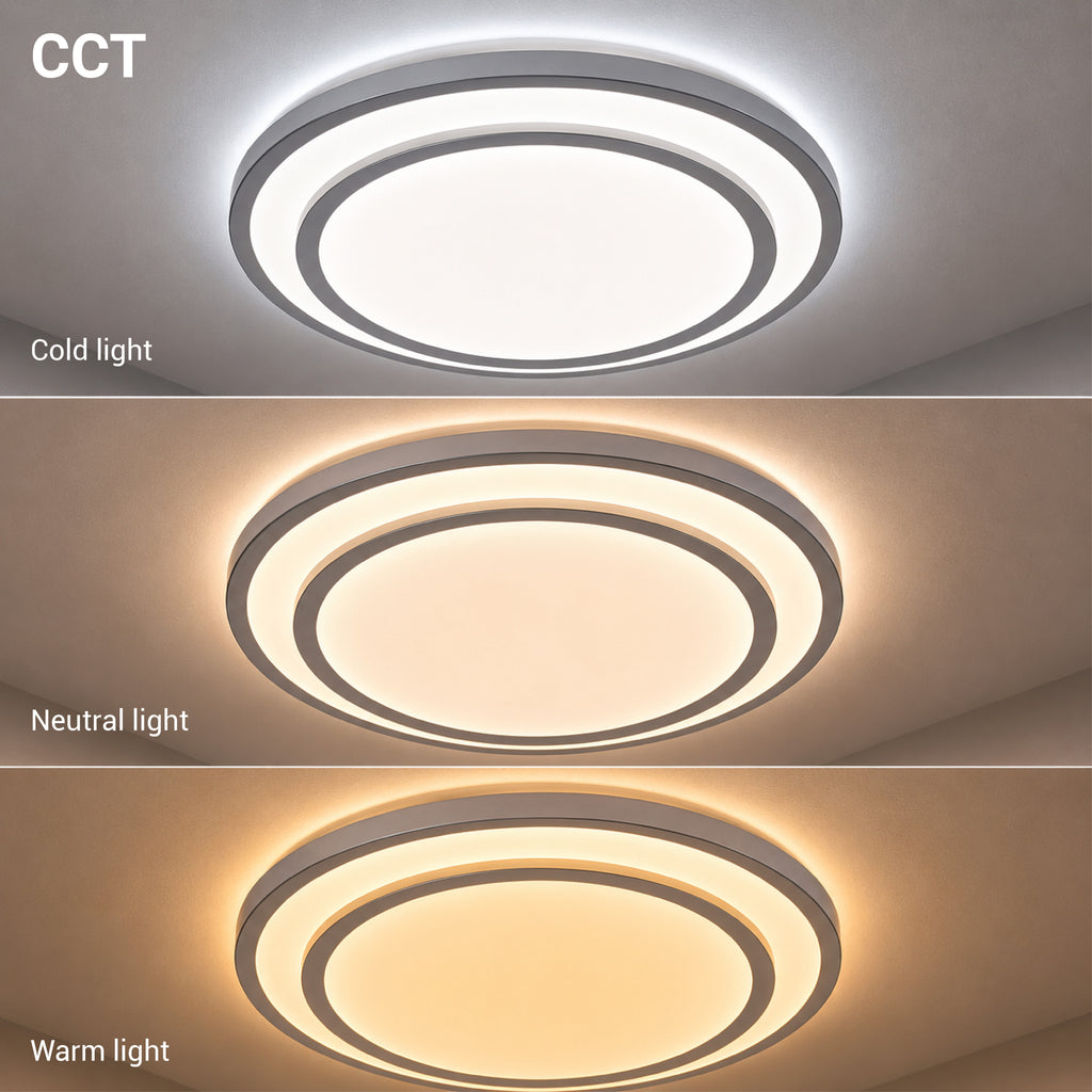 LED Ceiling Light 12W White/Silver Body CCT - image 3