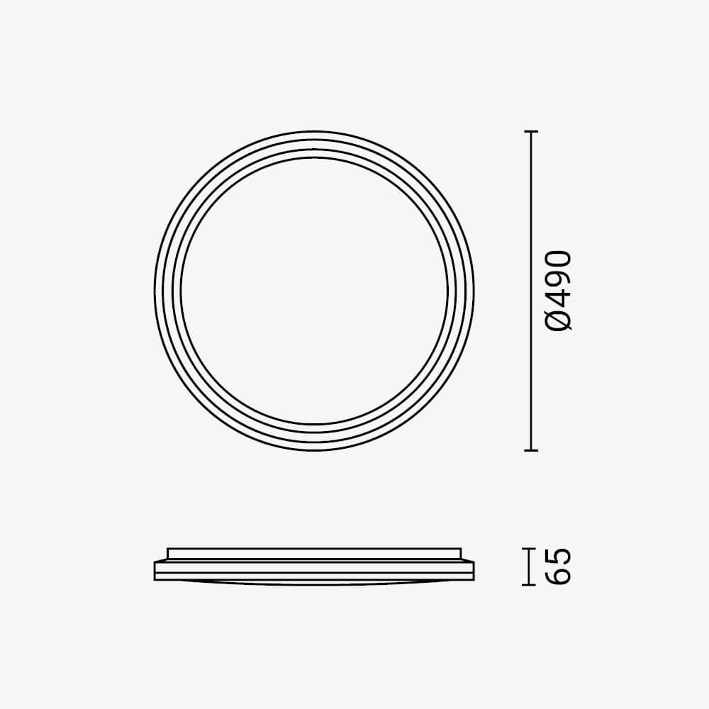 LED Ceiling Light 36W White/Black Body CCT - image 4