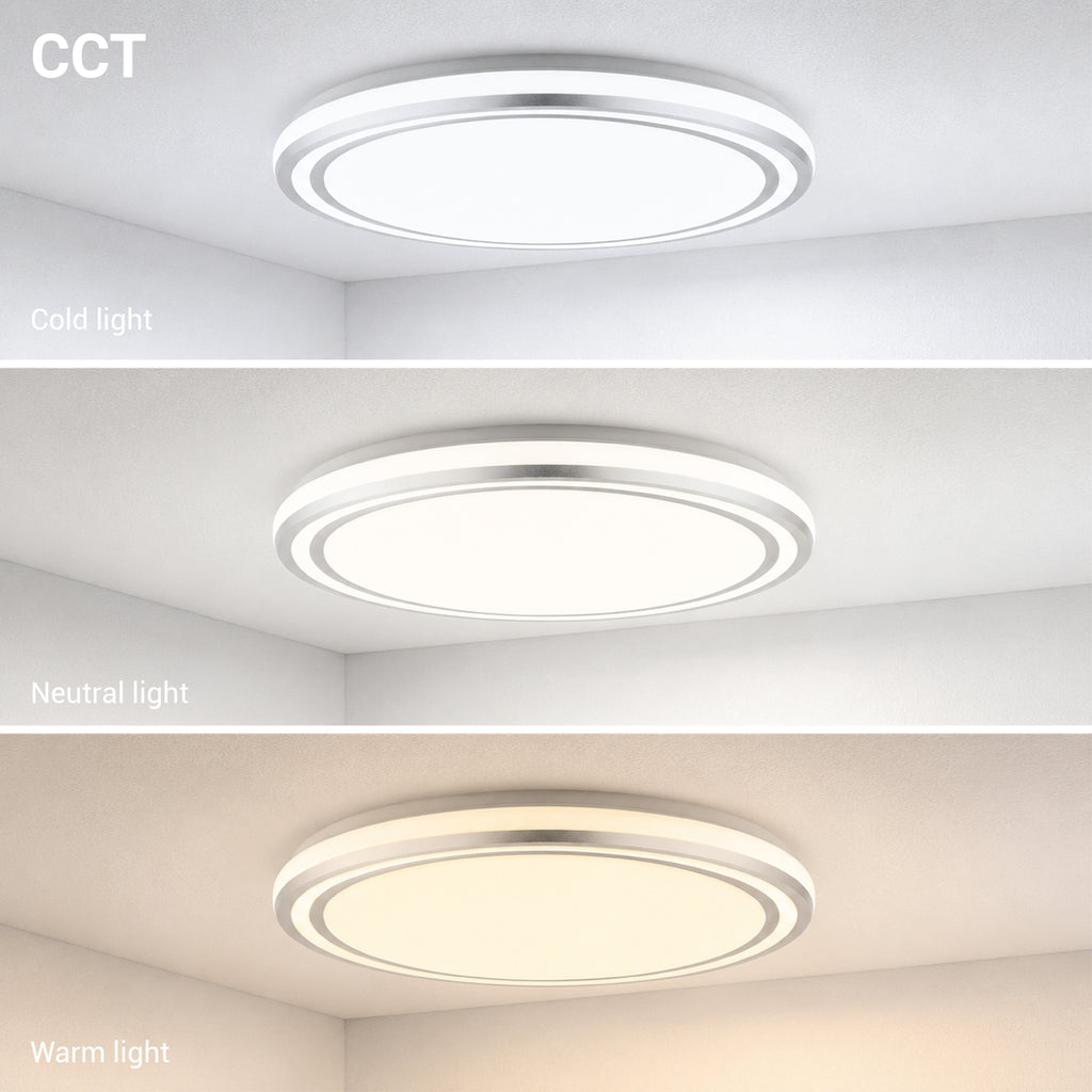 LED Ceiling Light 36W White/Silver Body CCT - image 3