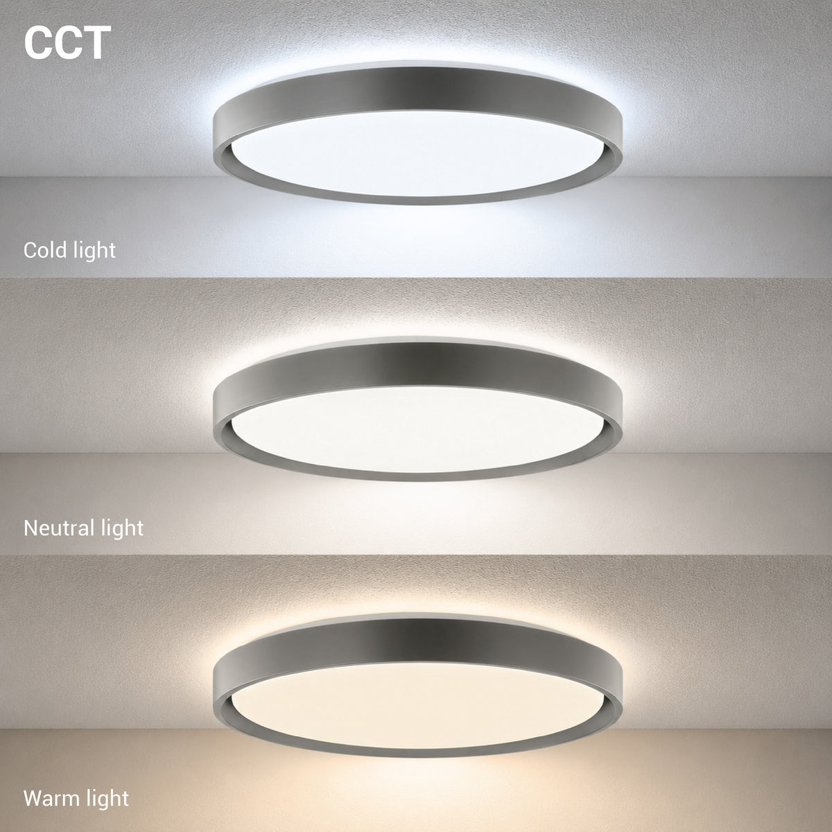 LED Ceiling Light 36W White/Gray Body CCT - image 3