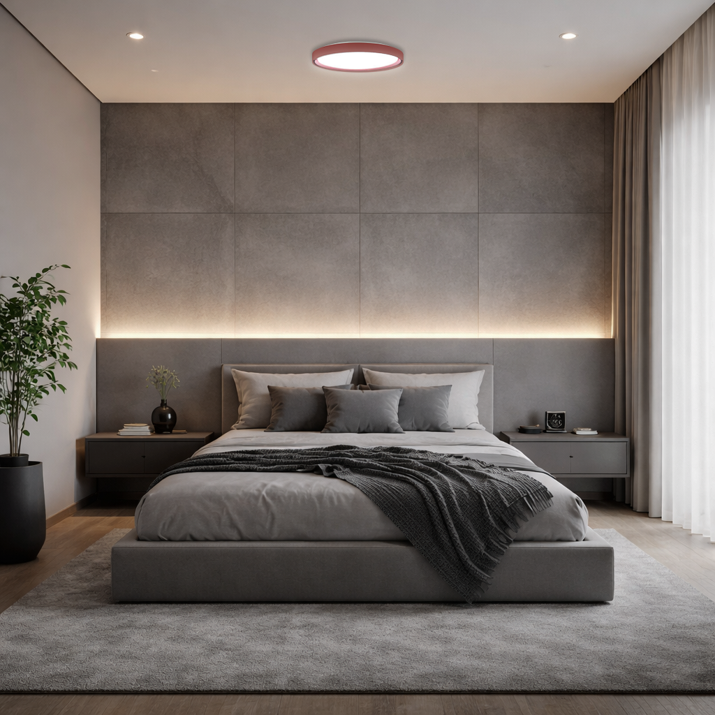 LED Ceiling Light 36W White/Red Velvet Body CCT - image 5