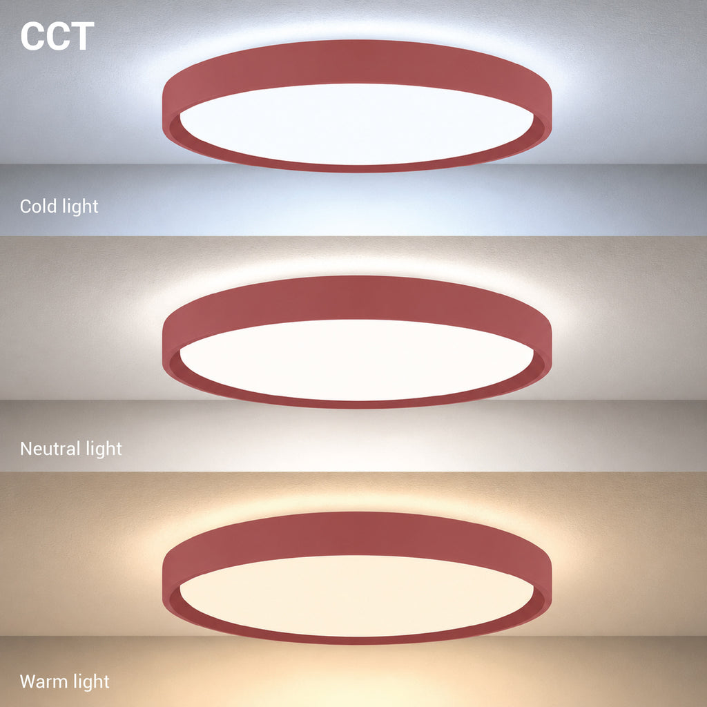 LED Ceiling Light 36W White/Red Velvet Body CCT - image 3