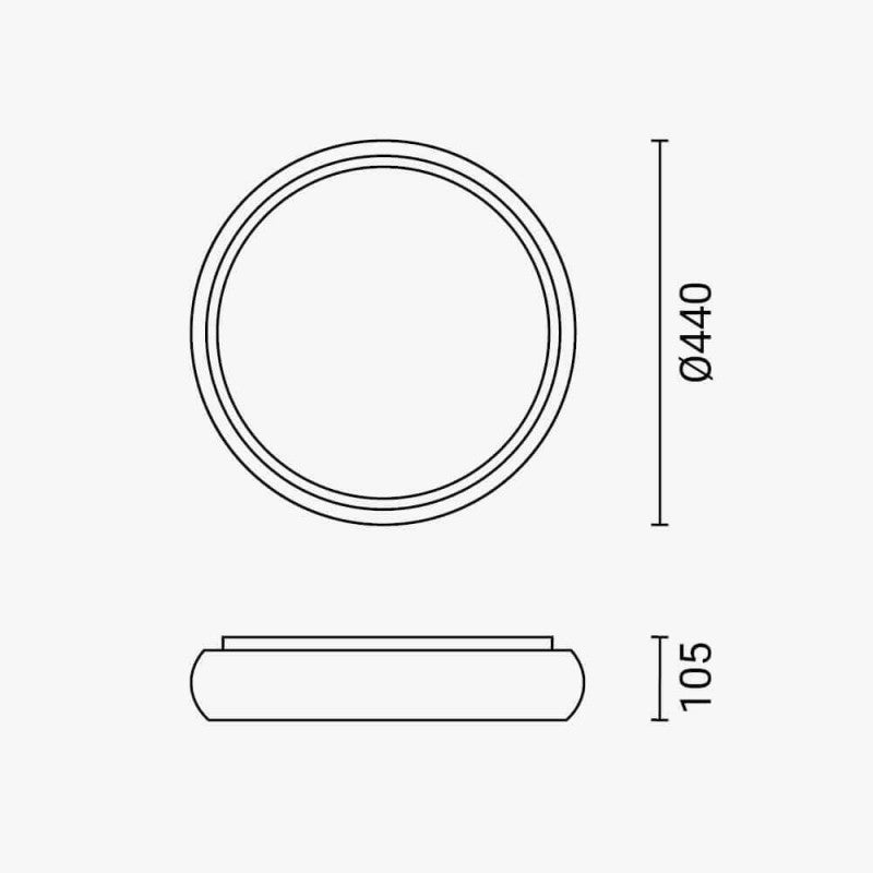 LED Ceiling Light 24W White/Reseda Body CCT - image 4