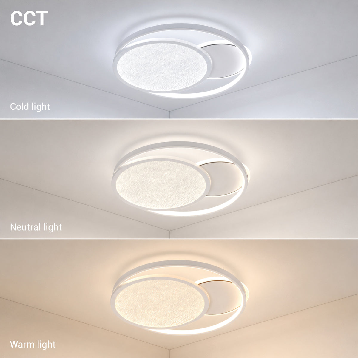 LED Ceiling Light 64W White/Grey Body CCT + Remote Control - image 3