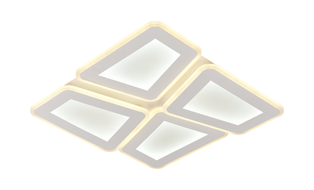 LED Ceiling Light 128W White/Grey Body CCT + Remote Control