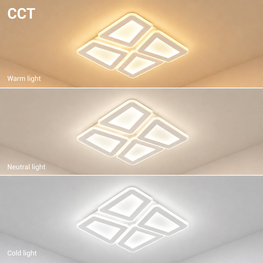 LED Ceiling Light 128W White/Grey Body CCT + Remote Control - image 3