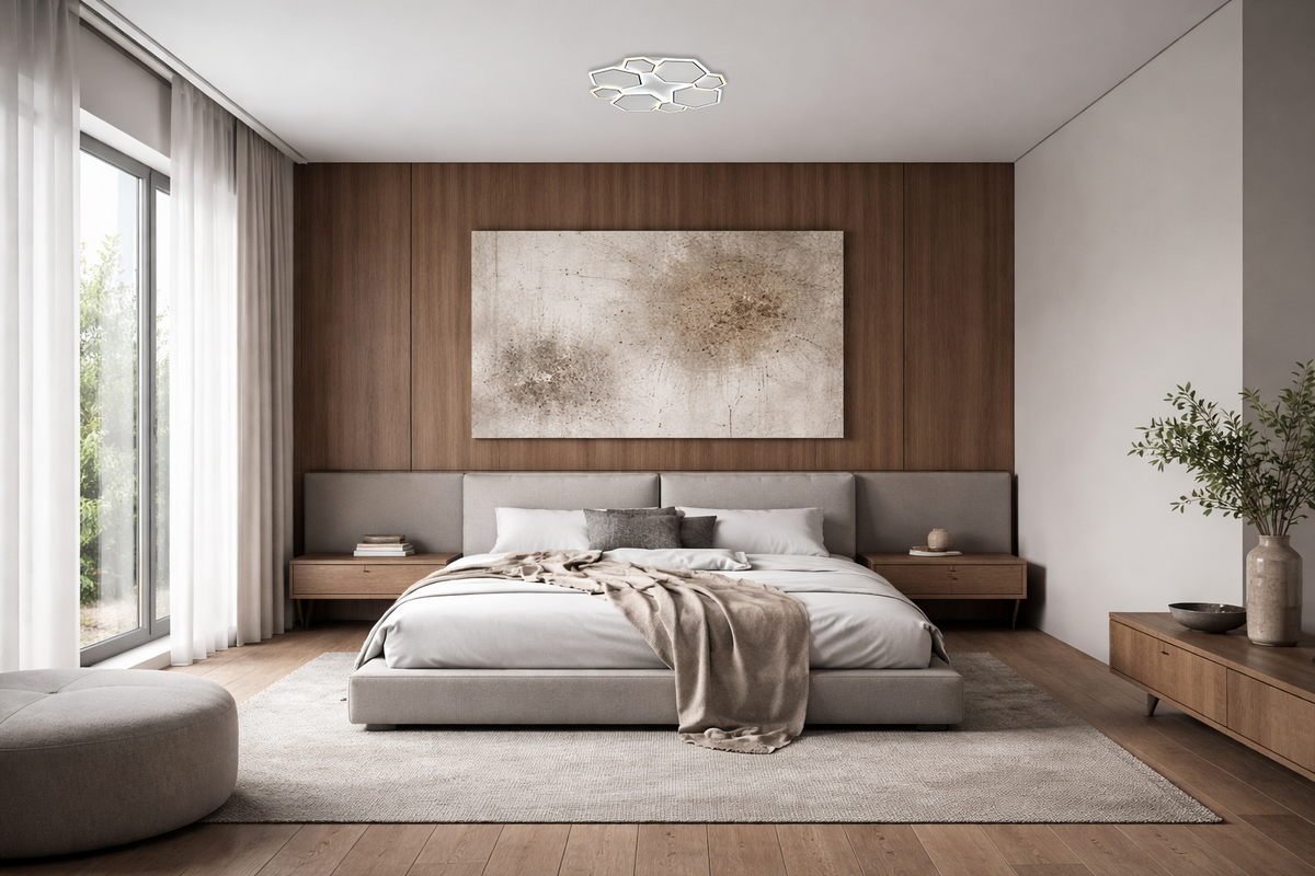 LED Ceiling Light 68W White/Grey Body CCT + Remote Control - image 5