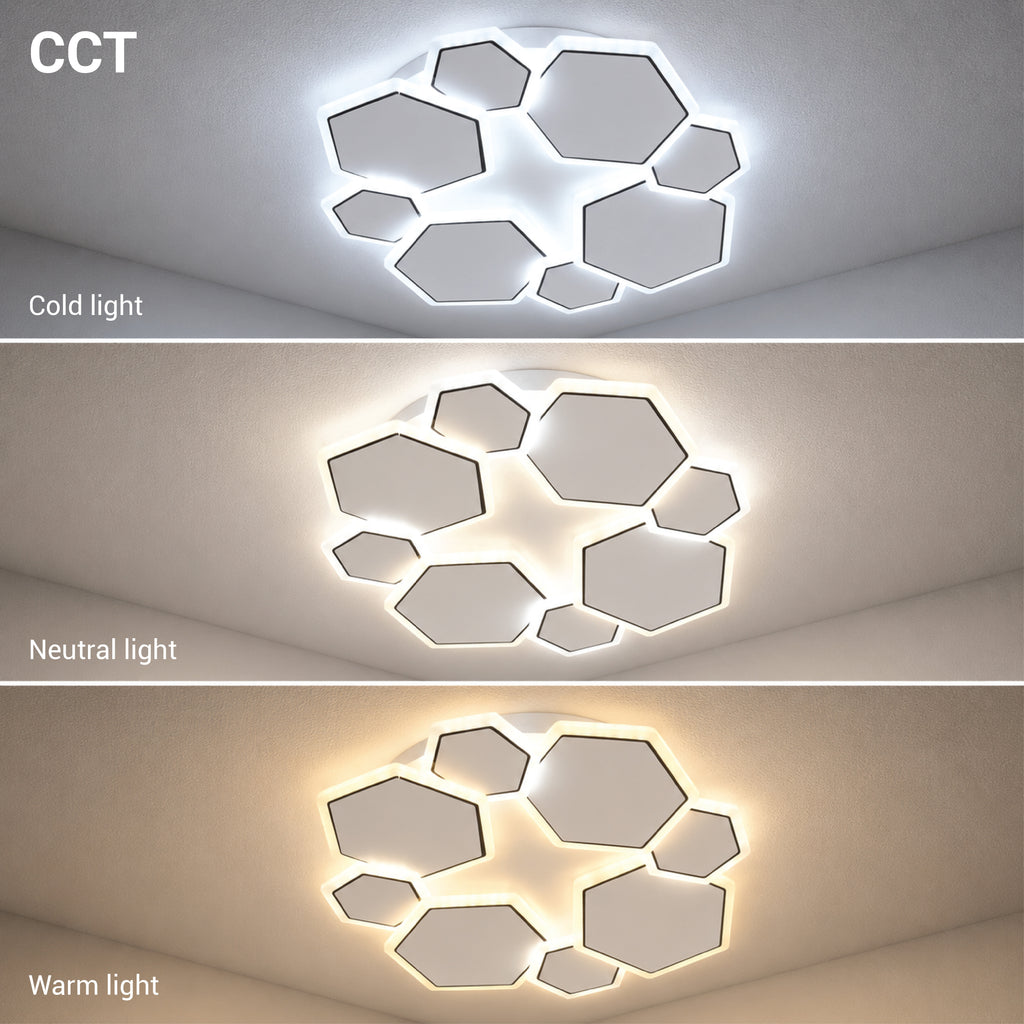 LED Ceiling Light 68W White/Grey Body CCT + Remote Control - image 3