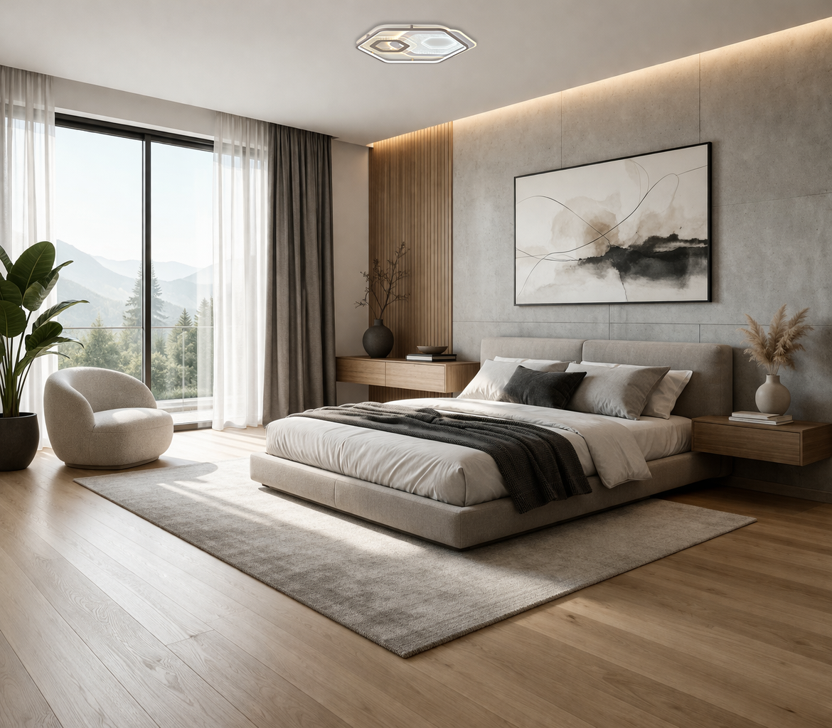 LED Ceiling Light 84W White/Grey Body CCT + Remote Control - image 5