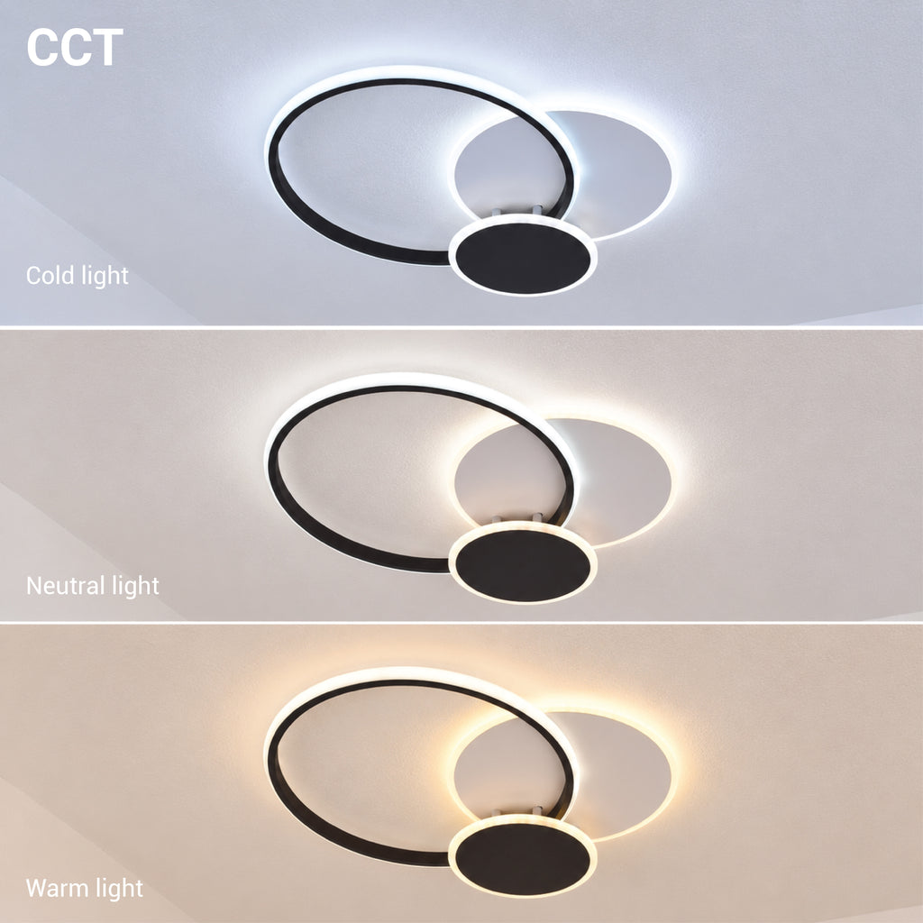 LED Ceiling Light 78W White/Black Body CCT + Remote Control - image 3