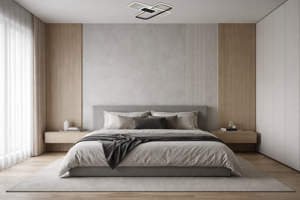LED Ceiling Light 68W White/Black Body CCT + Remote Control - image 5