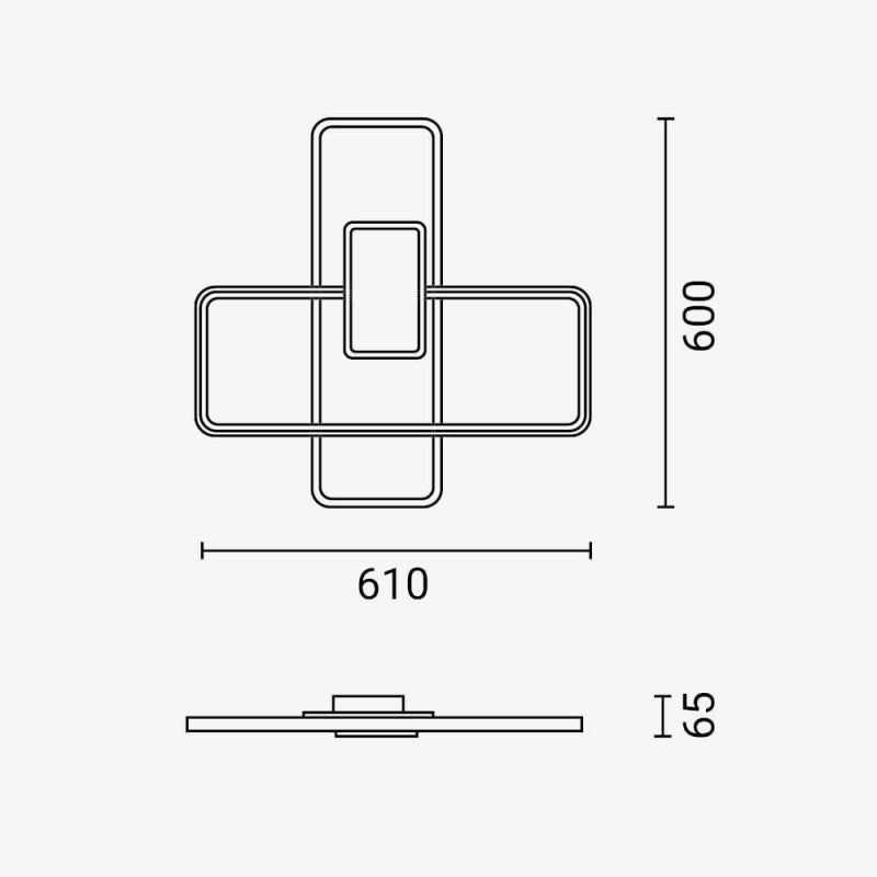 LED Ceiling Light 68W White/Black Body CCT + Remote Control - image 4