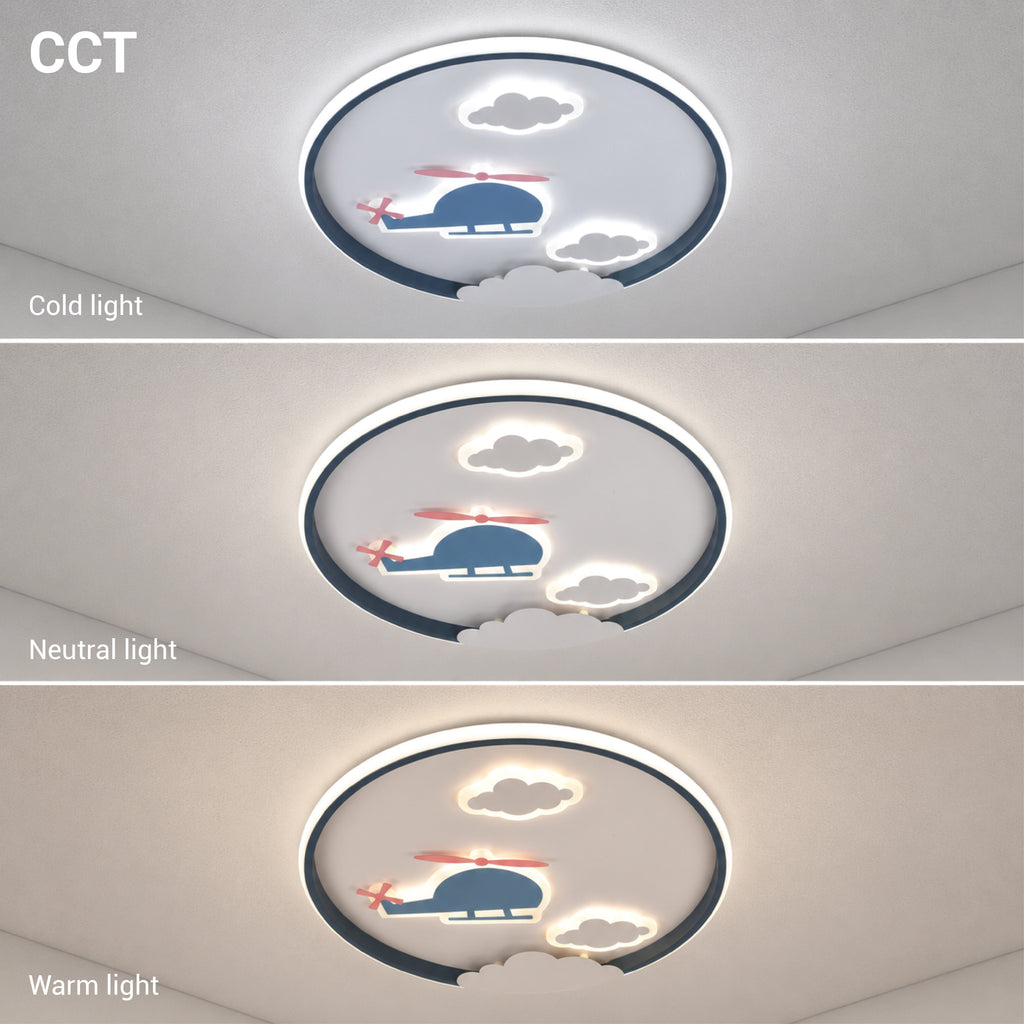 LED Ceiling Light 78W White/Black Body CCT + Remote Control - image 3