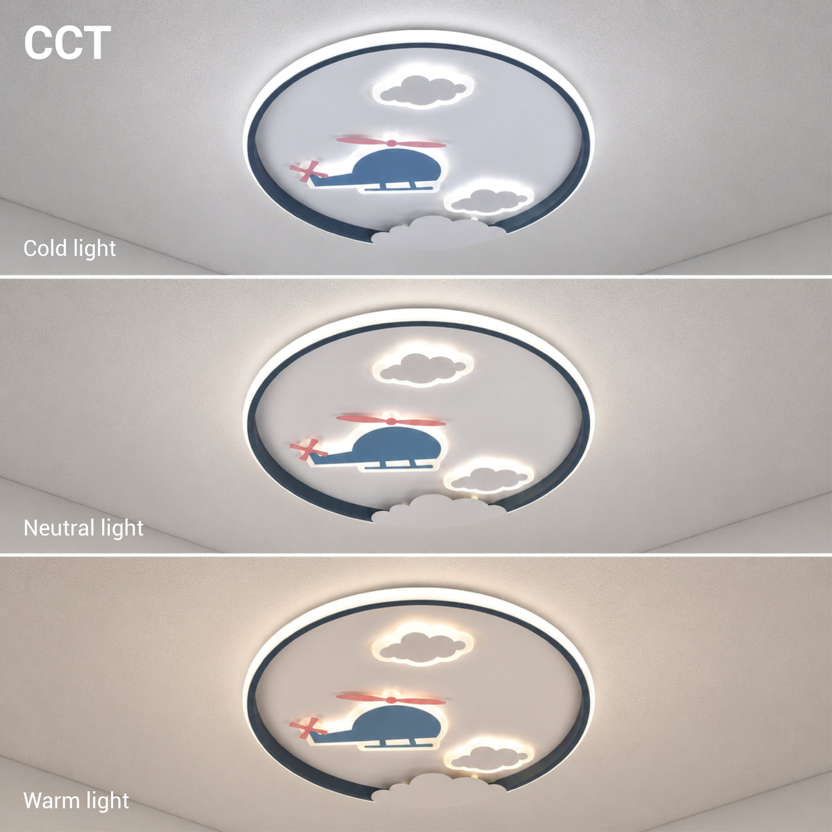 LED Ceiling Light 78W White/Black Body CCT + Remote Control - image 3