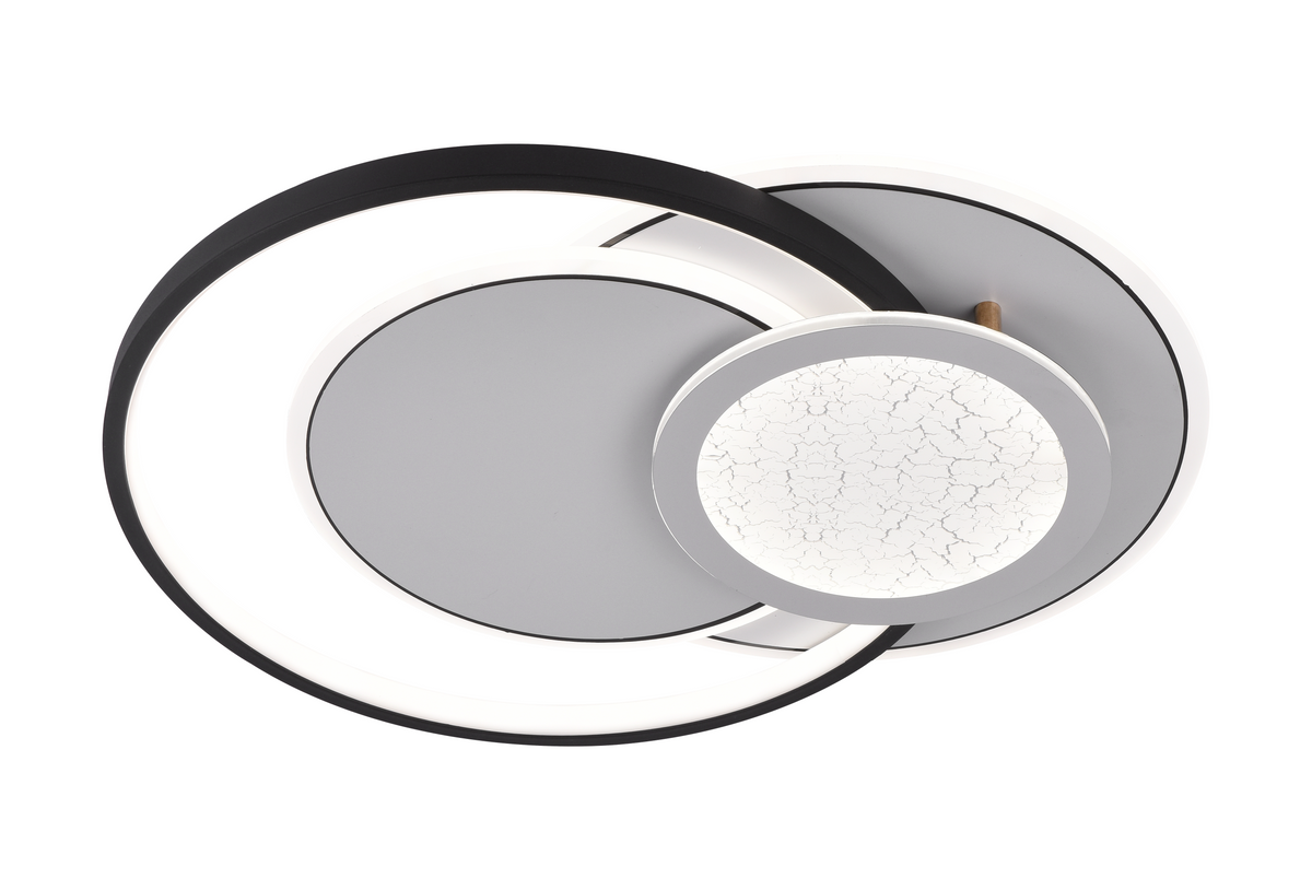 LED Ceiling Light 84W White/Black Body CCT + Remote Control
