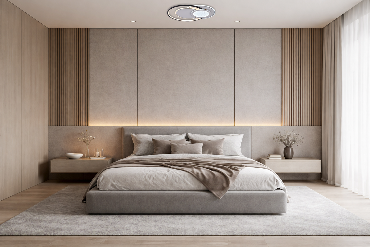 LED Ceiling Light 84W White/Black Body CCT + Remote Control - image 5