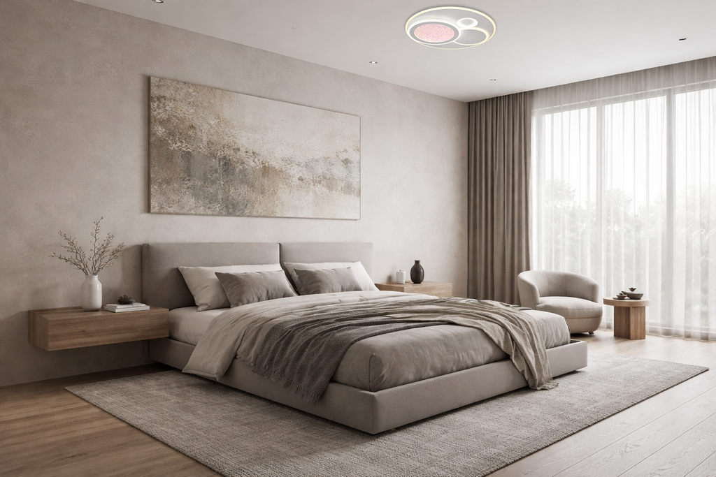 LED Ceiling Light 84W White/Grey Body CCT + Remote Control - image 5
