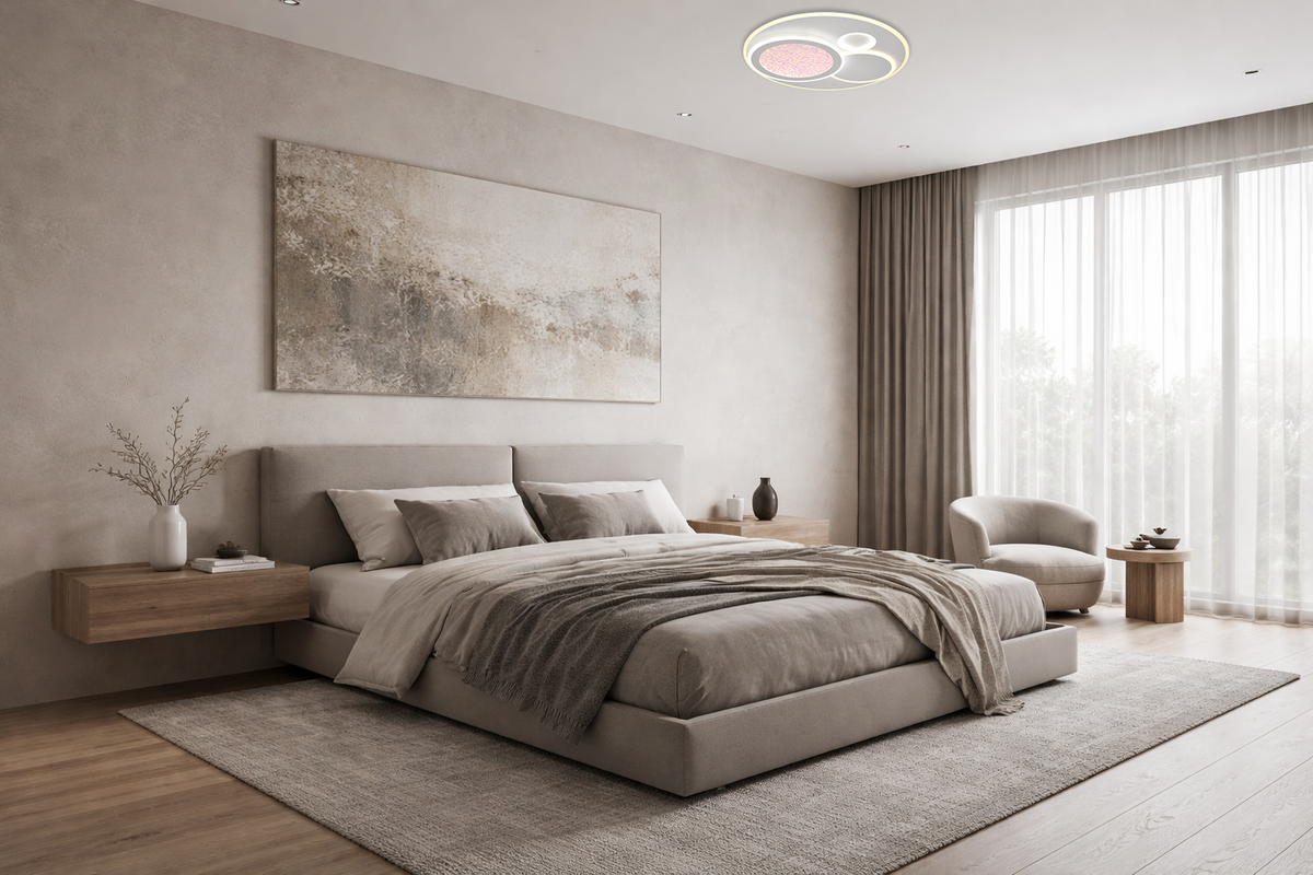 LED Ceiling Light 84W White/Grey Body CCT + Remote Control - image 5