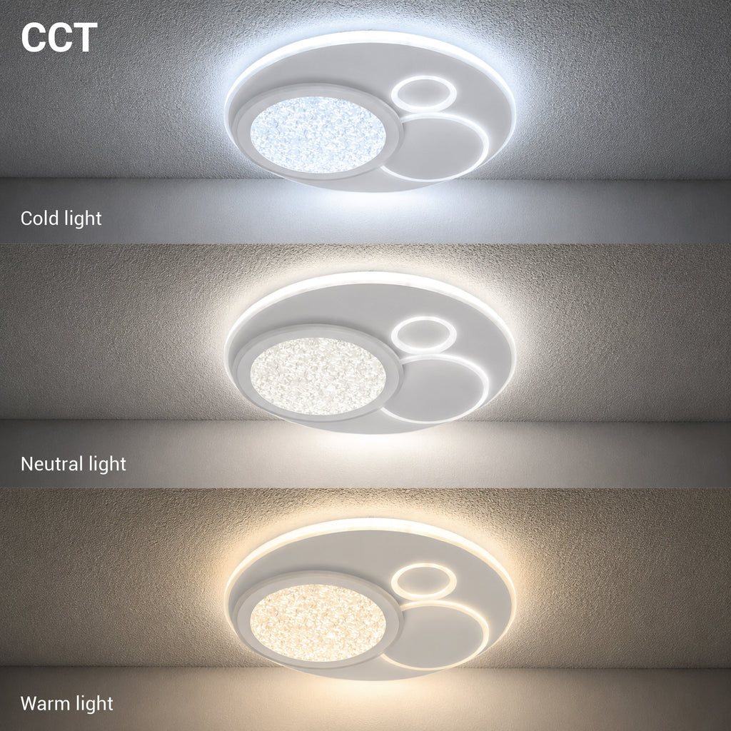 LED Ceiling Light 84W White/Grey Body CCT + Remote Control - image 3