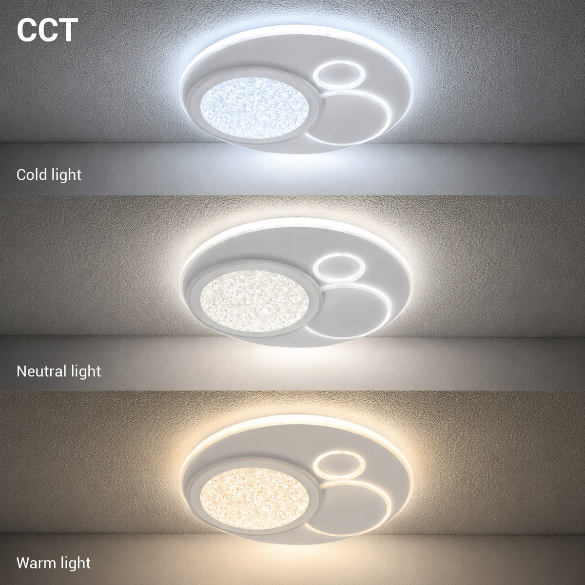 LED Ceiling Light 84W White/Grey Body CCT + Remote Control - image 3