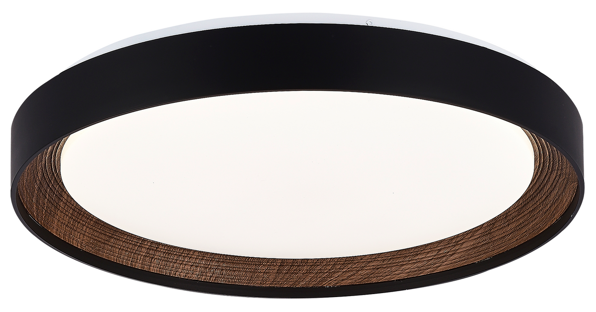 LED Ceiling Light Black/Walnut 54W 3CCT-Memory + Remote Control