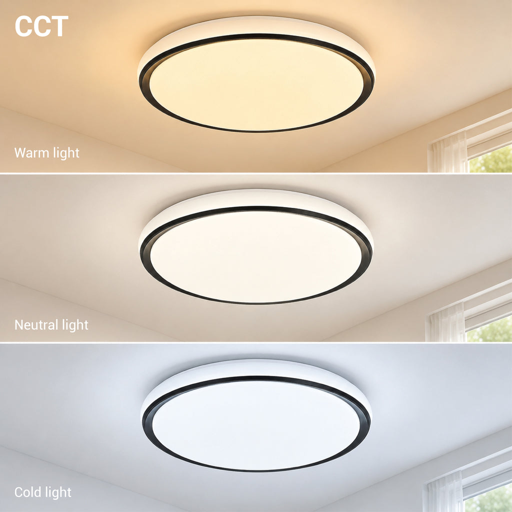 LED Ceiling Light Black/White 54W 3CCT-Memory + Remote Control - image 3