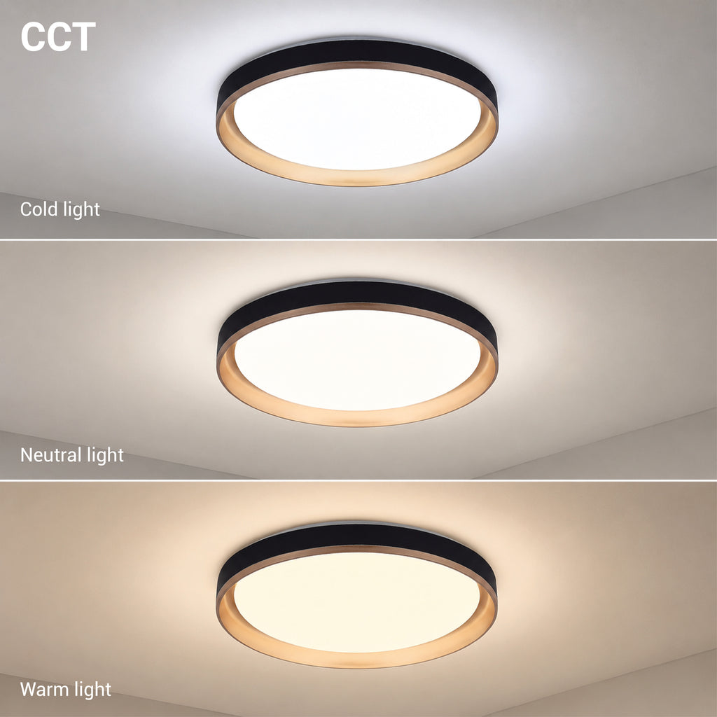 LED Ceiling Light Black/Gold 36W 3CCT-Memory + Remote Control - image 3