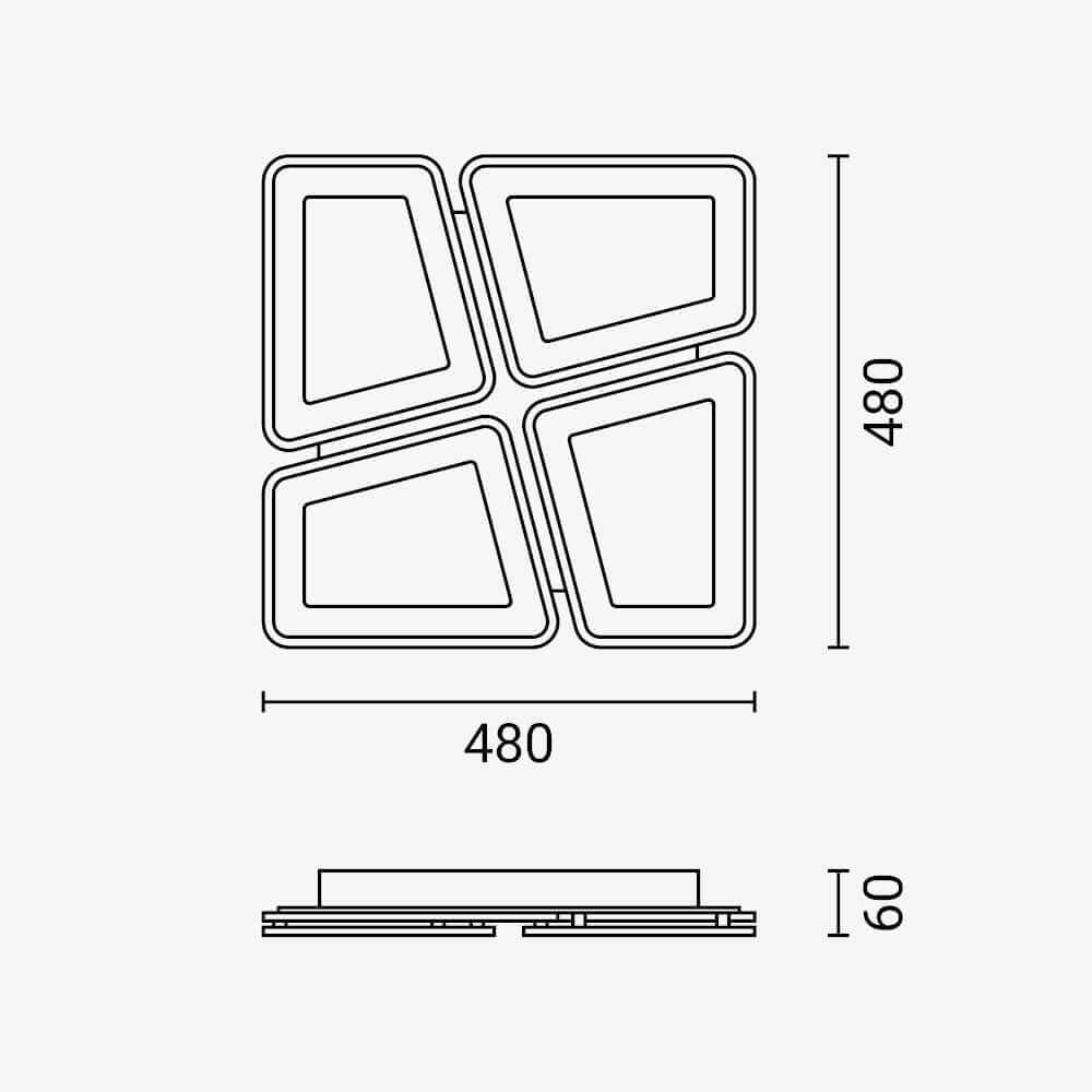 LED Ceiling Light 128W White/Grey Body CCT + Remote Control - image 4