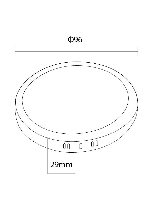6W LED Surface Panel Round 3CCT White - product view