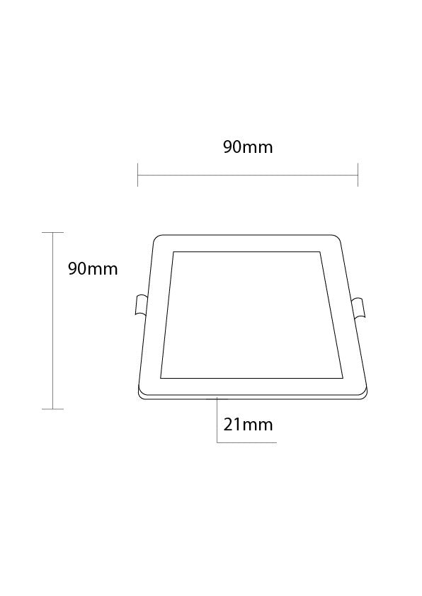 3W LED Built-In Slim Module Square 3CCT White - product view