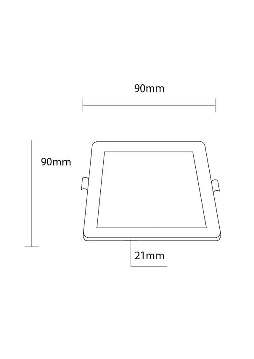 3W LED Built-In Slim Module Square 3CCT White - product view
