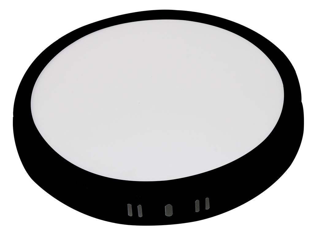 6W LED Surface Panel Round 3CCT Black