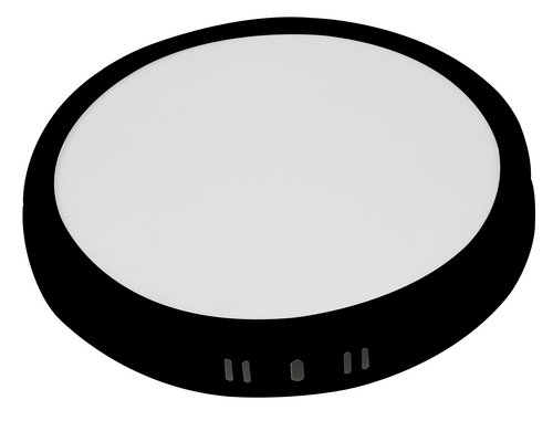6W LED Surface Panel Round 3CCT Black