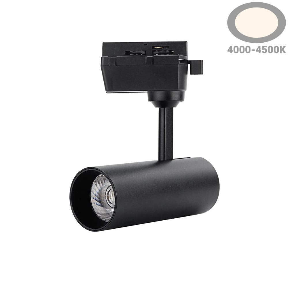 LED Track Light 12W 220V Bridgelux COB Chip Black Body - image 4