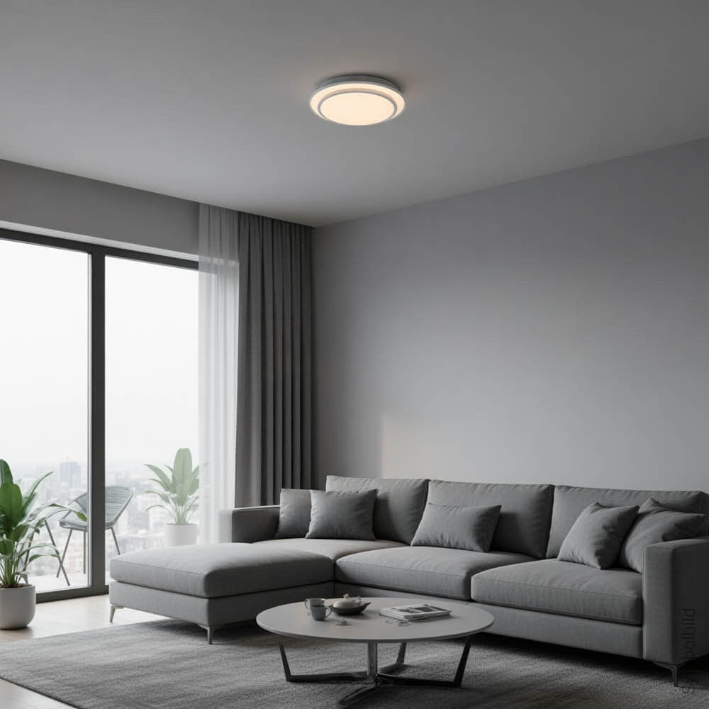 LED Ceiling Light 12W White/Silver Body CCT - image 5