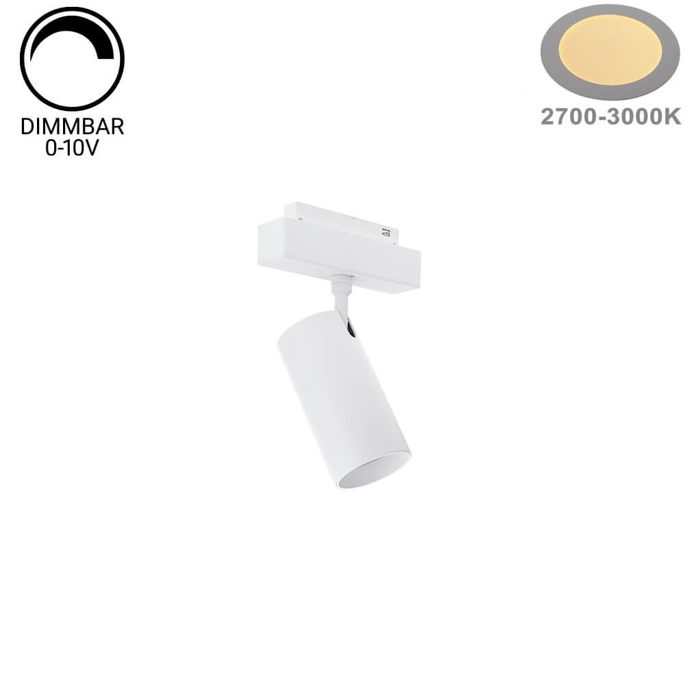 LED Magnetic Track Light M35 12W White - Dimmable - product view