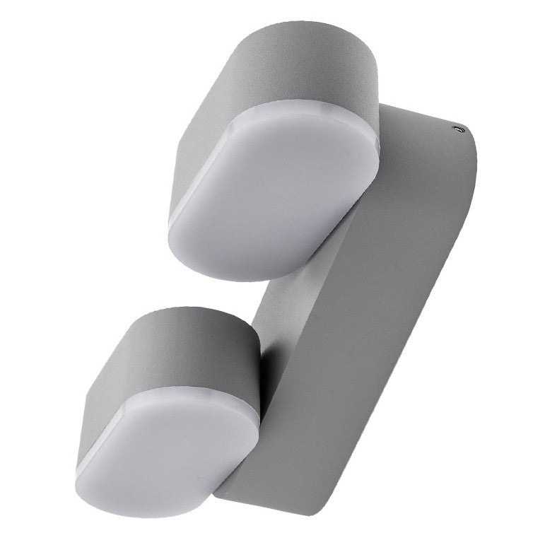 LED Wall Light Epistar 2x6W Grey Body Rotatable - image 4