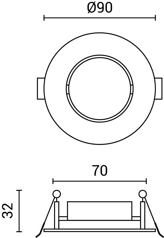 LED Downlight Surface/Built-In - Round CCT/POWER SELECTABLE - image 3