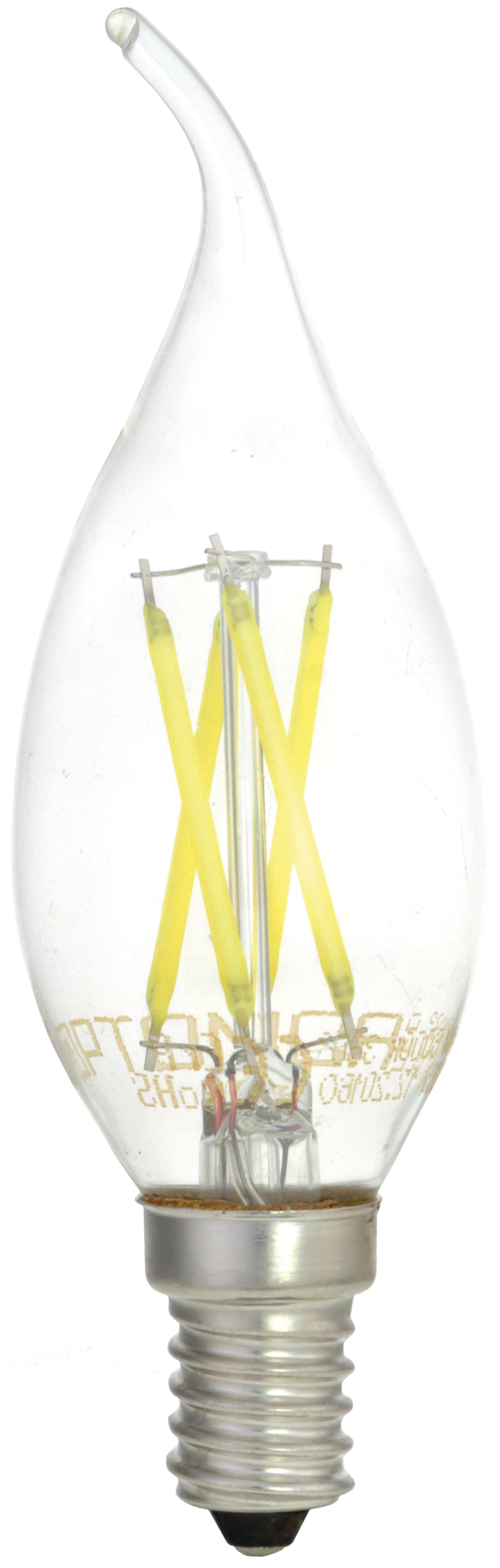 LED Filament Tip Candle Bulb C35T E14 Clear Glass Dimmable