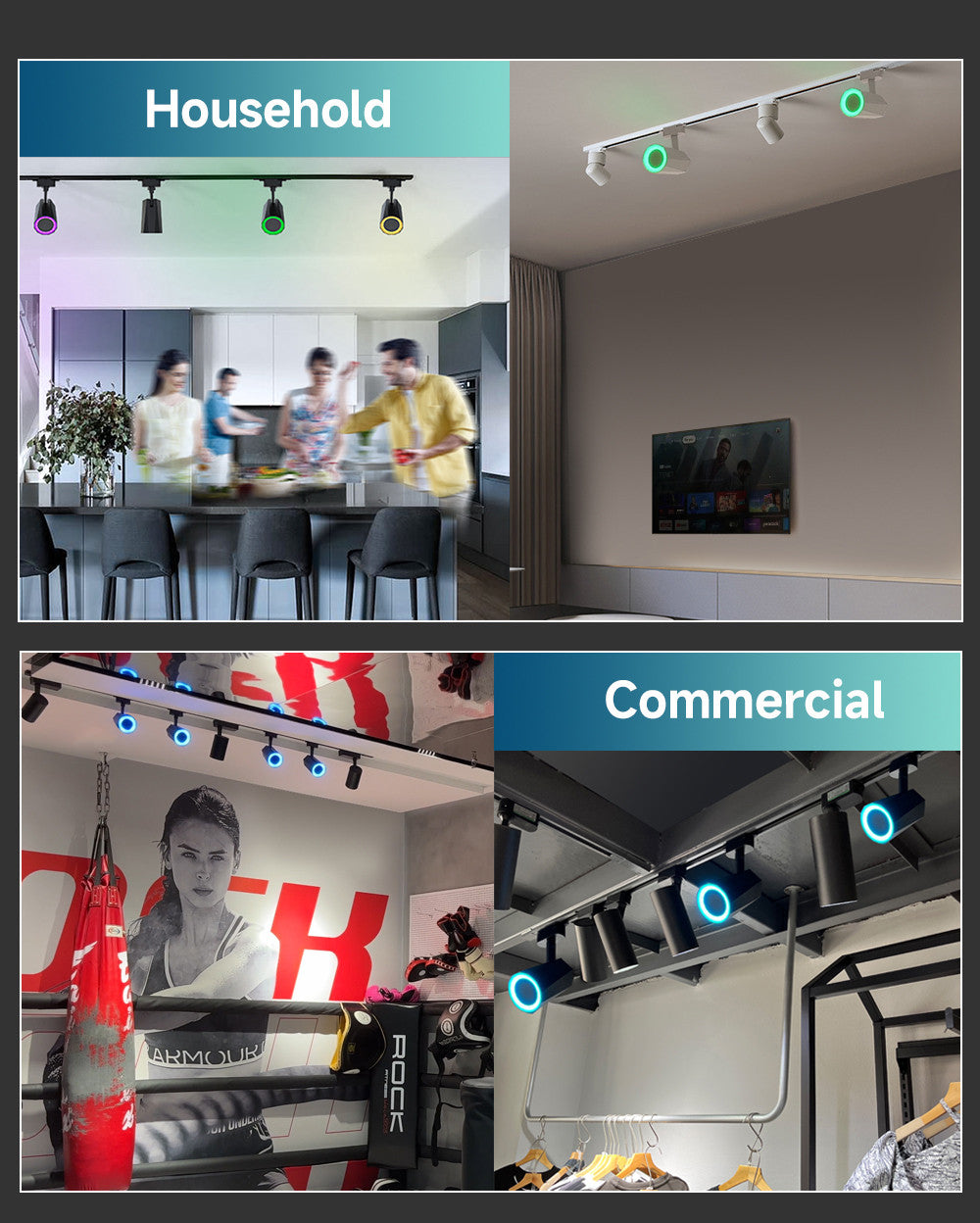 LED RGB Track Light Bluetooth Speaker + Remote Control - image 7