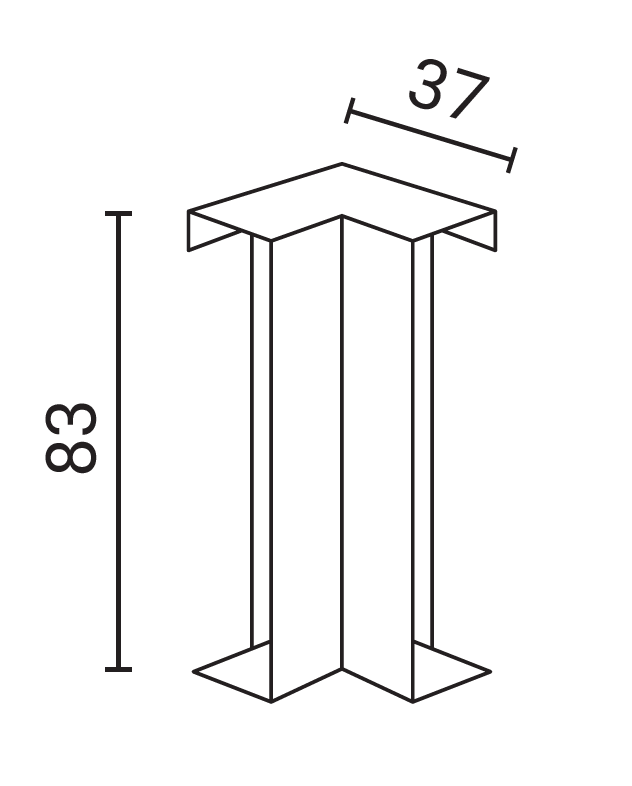 Corner for 15115-15117 - BLACK - energy label