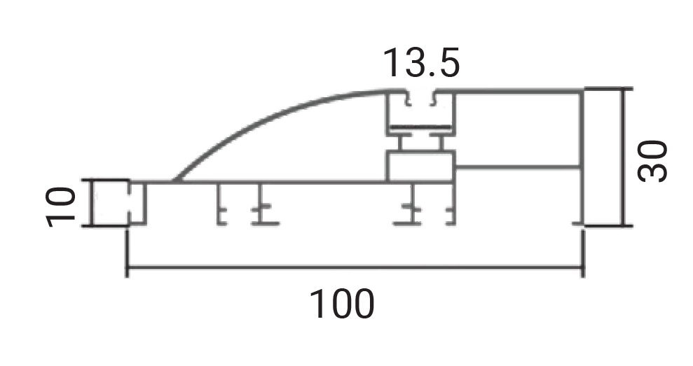 Aluminium Profile for Floor Black Color L=2M - energy label