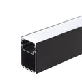 Aluminiumprofil für LED-Streifen Schwarzes Gehäuse/Weiße Abdeckung L=2M