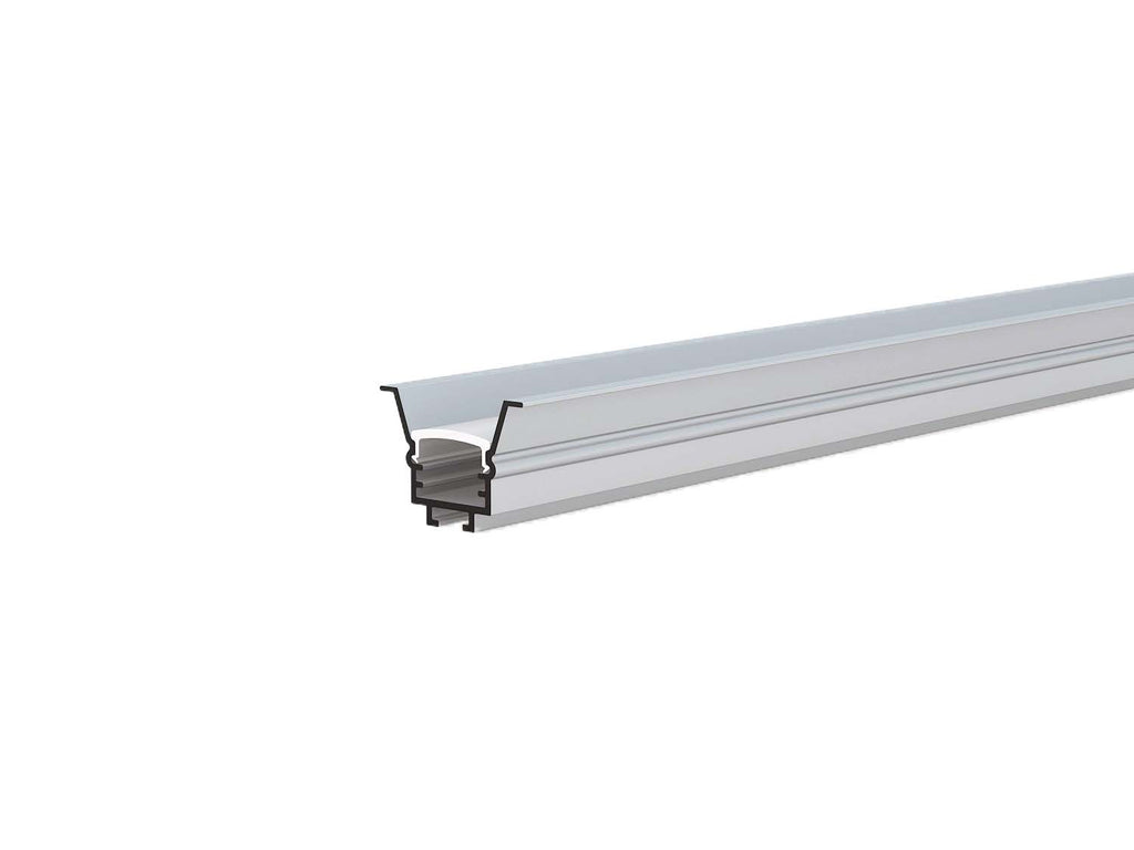 Profilé aluminium pour bande LED Corps argenté/couvercle blanc L=2M