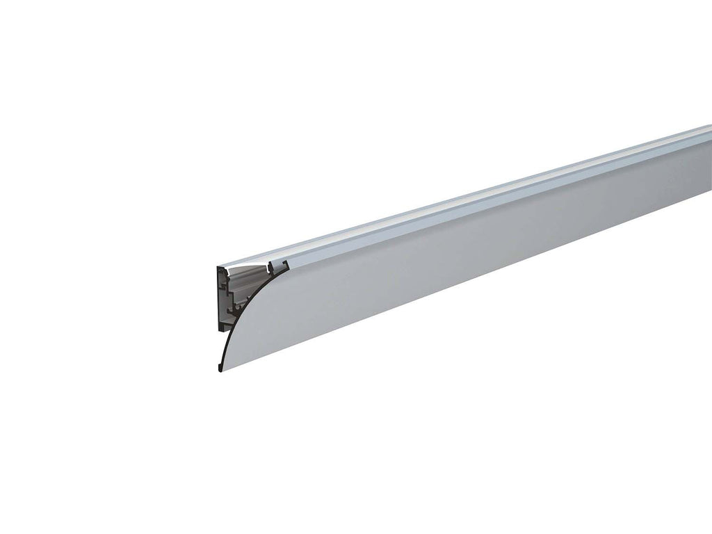 Aluminium Profile for LED Strip Silver Body/White Cover L=2M